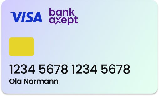 Norsk bankkort med BankAxept og Visa